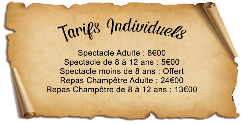 Tarifs Individuels